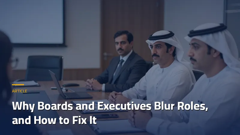 Why Boards and Executives Blur Roles, and How to Fix It