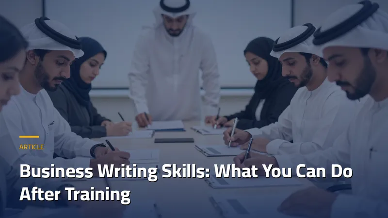 Business Writing Skills: What You Can Do After Training